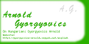 arnold gyorgyovics business card